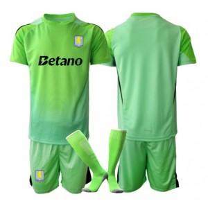 Fotbalové Dres Aston Villa Brankářské Dětské Venkovní Oblečení 2025-26 Krátký Rukáv (+ trenýrky)